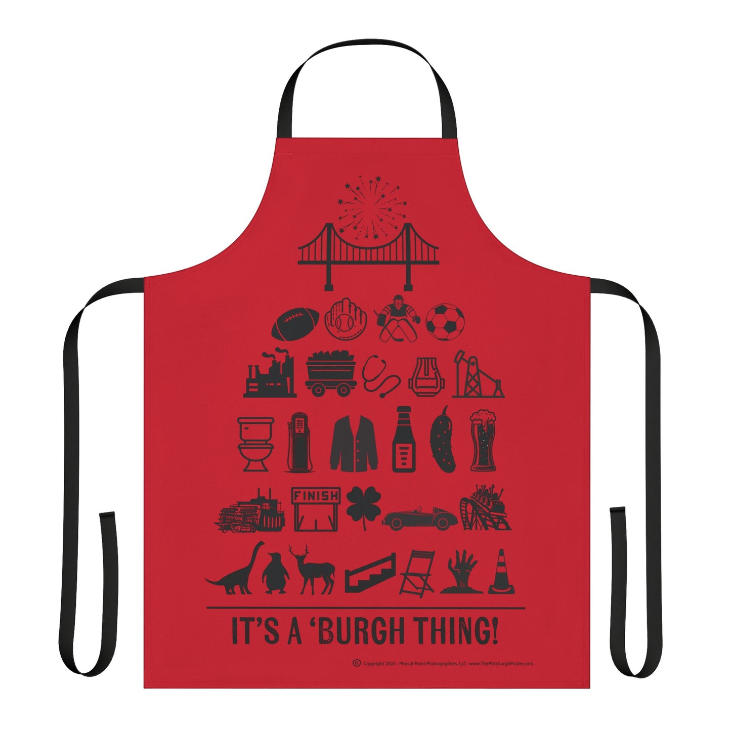 Pittsburgh Poster Apron – Perfect for Cooking and Grilling!