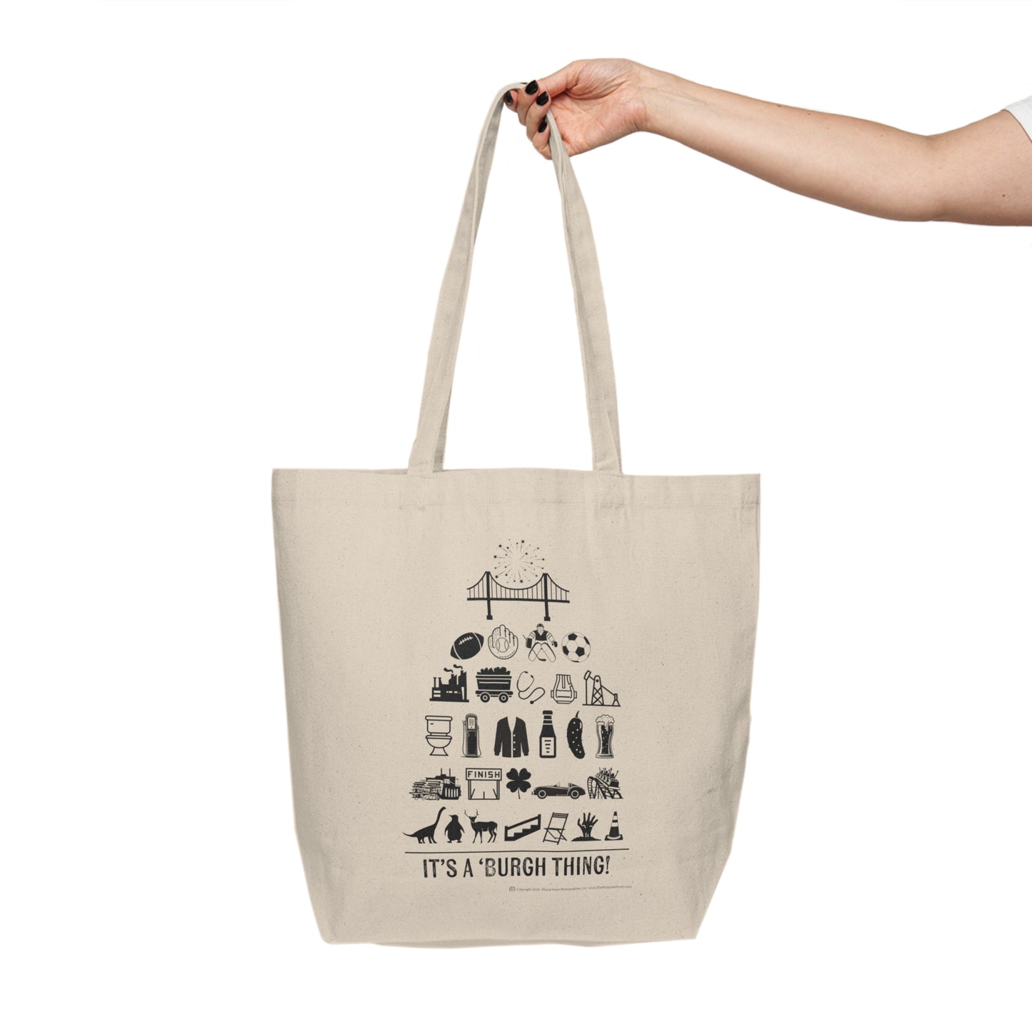 Pittsburgh Poster -  Canvas Shopping Tote