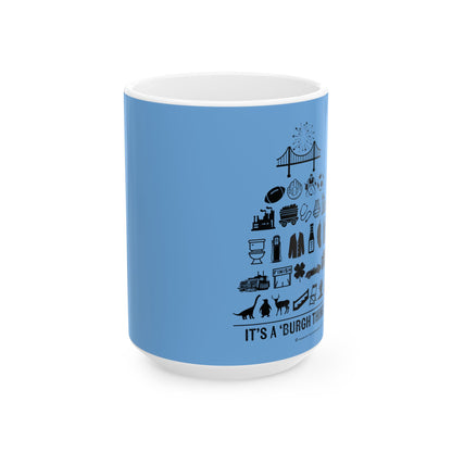 Pittsburgh Poster Mug - Perfect Gift for City Lovers and Coffee Enthusiasts!