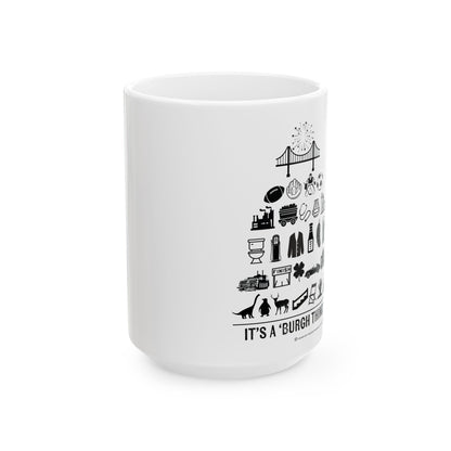 Pittsburgh Poster - Ceramic Mug - Perfect Gift for City Lovers and Coffee Enthusiasts!