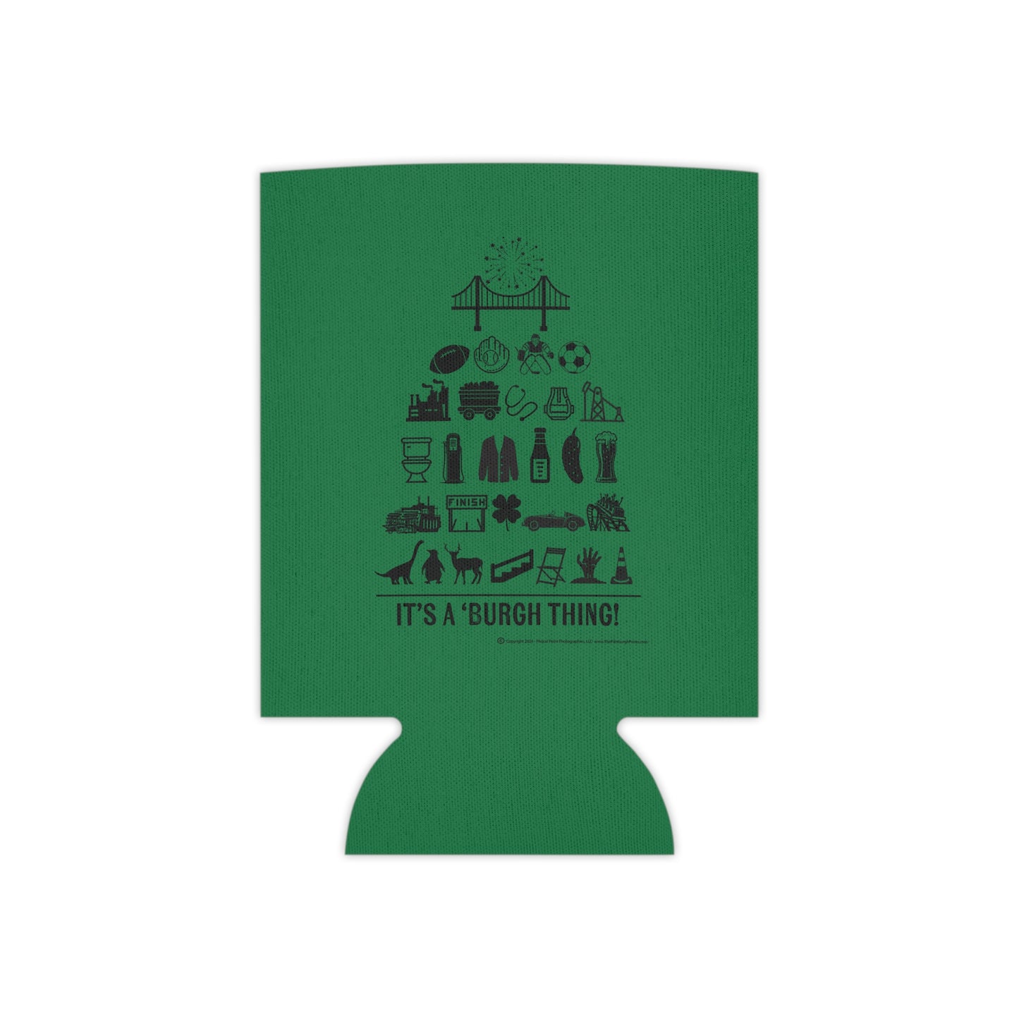 Pittsburgh Poster Can Cooler/Koozie - Green