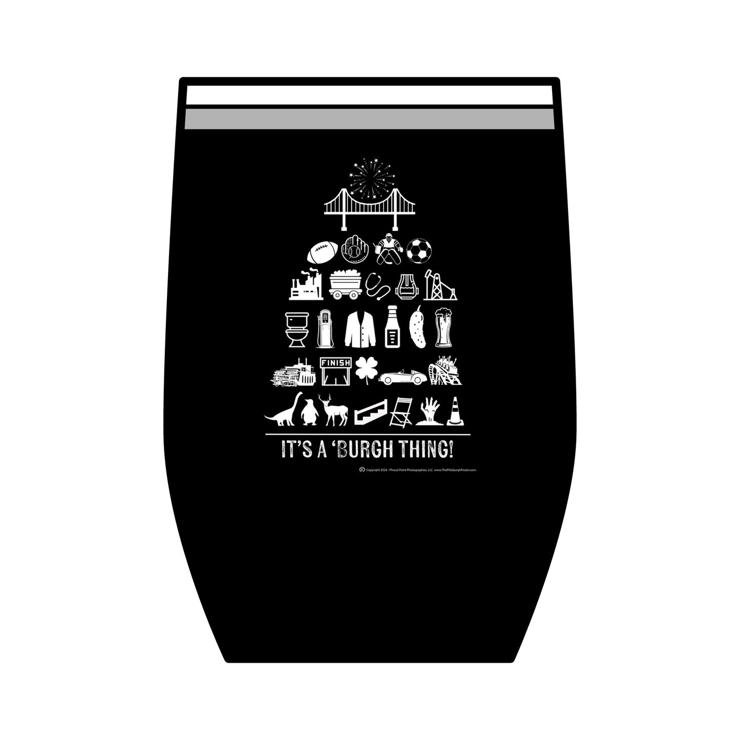 Pittsburgh Poster - Wine Tumbler | 12oz