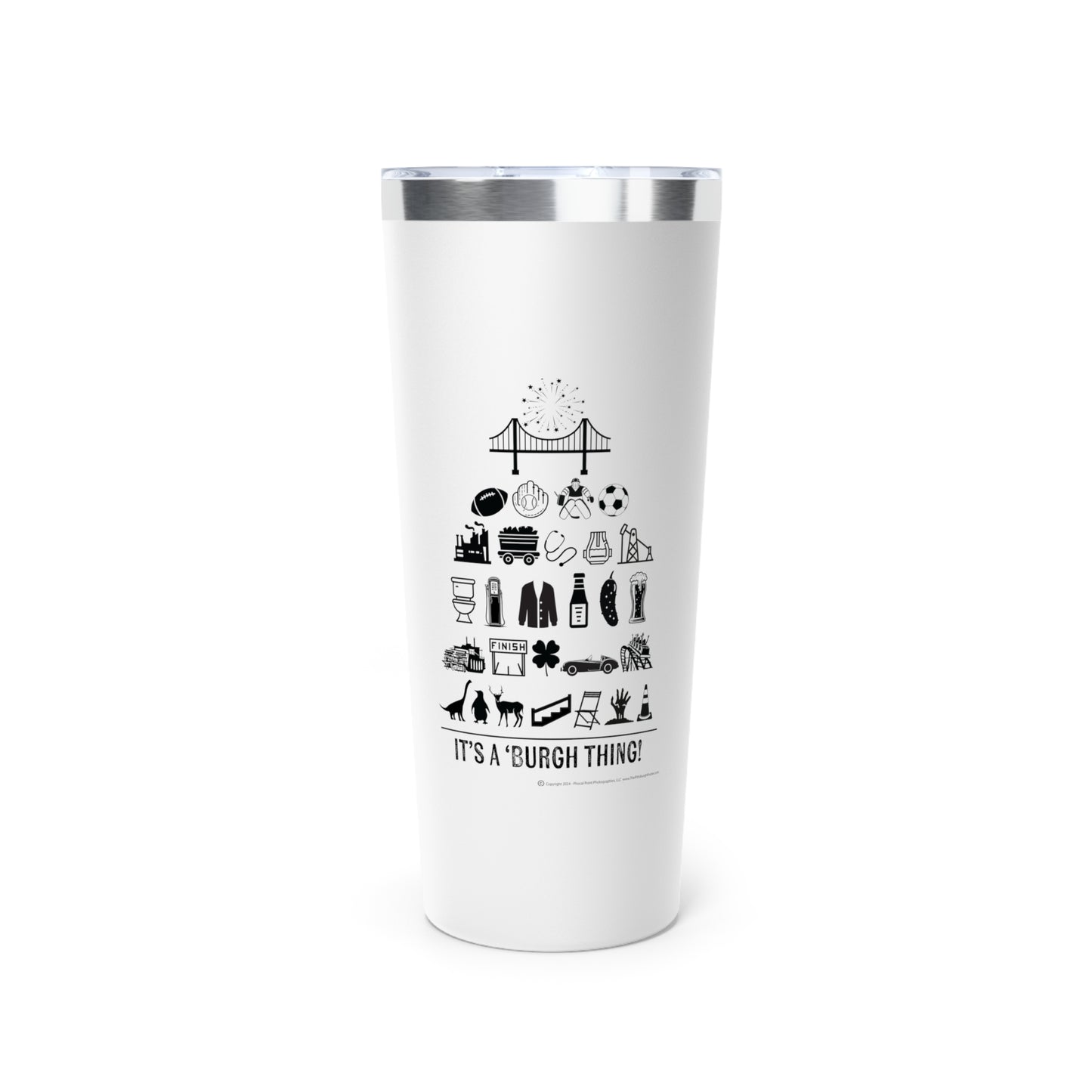 Pittsburgh Poster - Copper Vacuum Insulated Tumbler