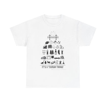 Pittsburgh Poster -  Unisex Heavy Cotton Tee