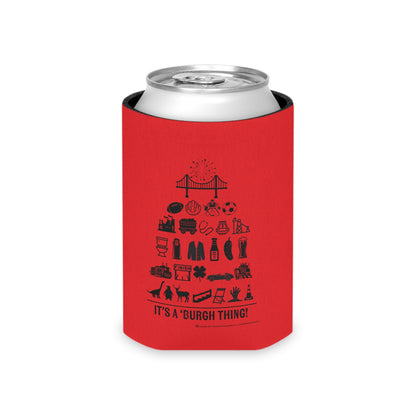 Pittsburgh Poster Can Cooler/Koozie - Red  - "It's A 'Burgh Thing!"