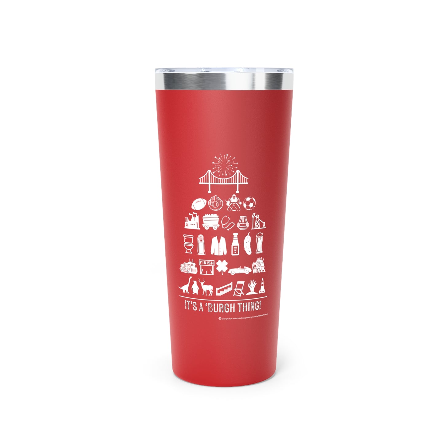 Pittsburgh Poster - Copper Vacuum Insulated Tumbler