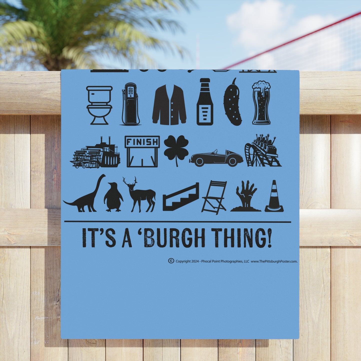 Pittsburgh Poster Beach Towel – Perfect for Summer & Sports Fans