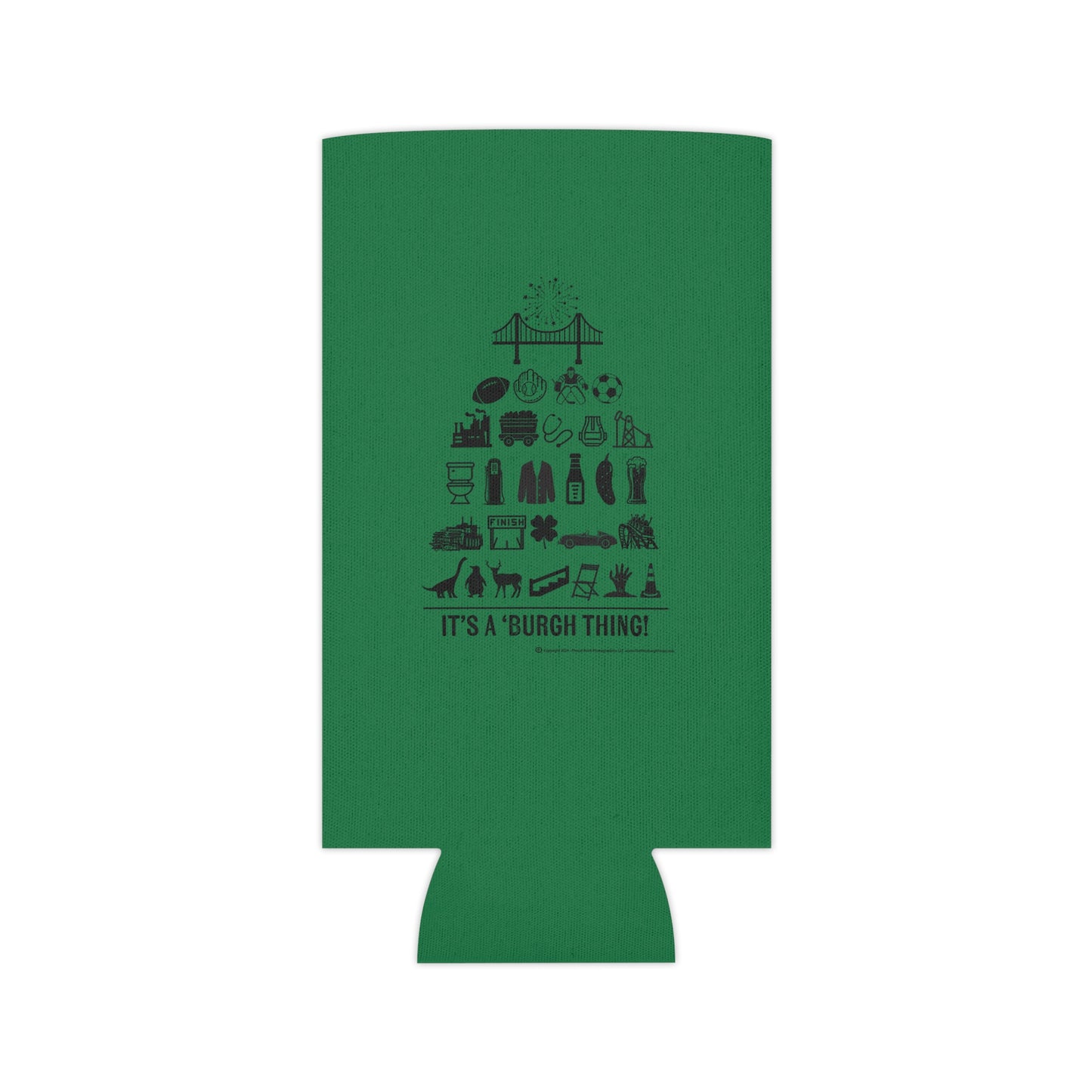 Pittsburgh Poster Can Cooler/Koozie - Green