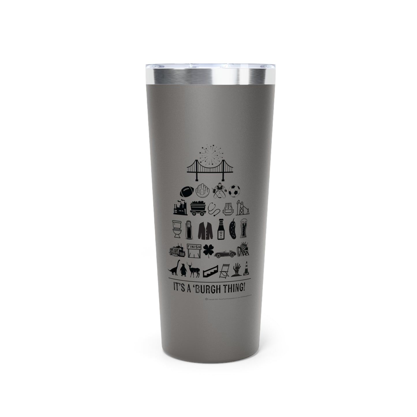 Pittsburgh Poster - Copper Vacuum Insulated Tumbler