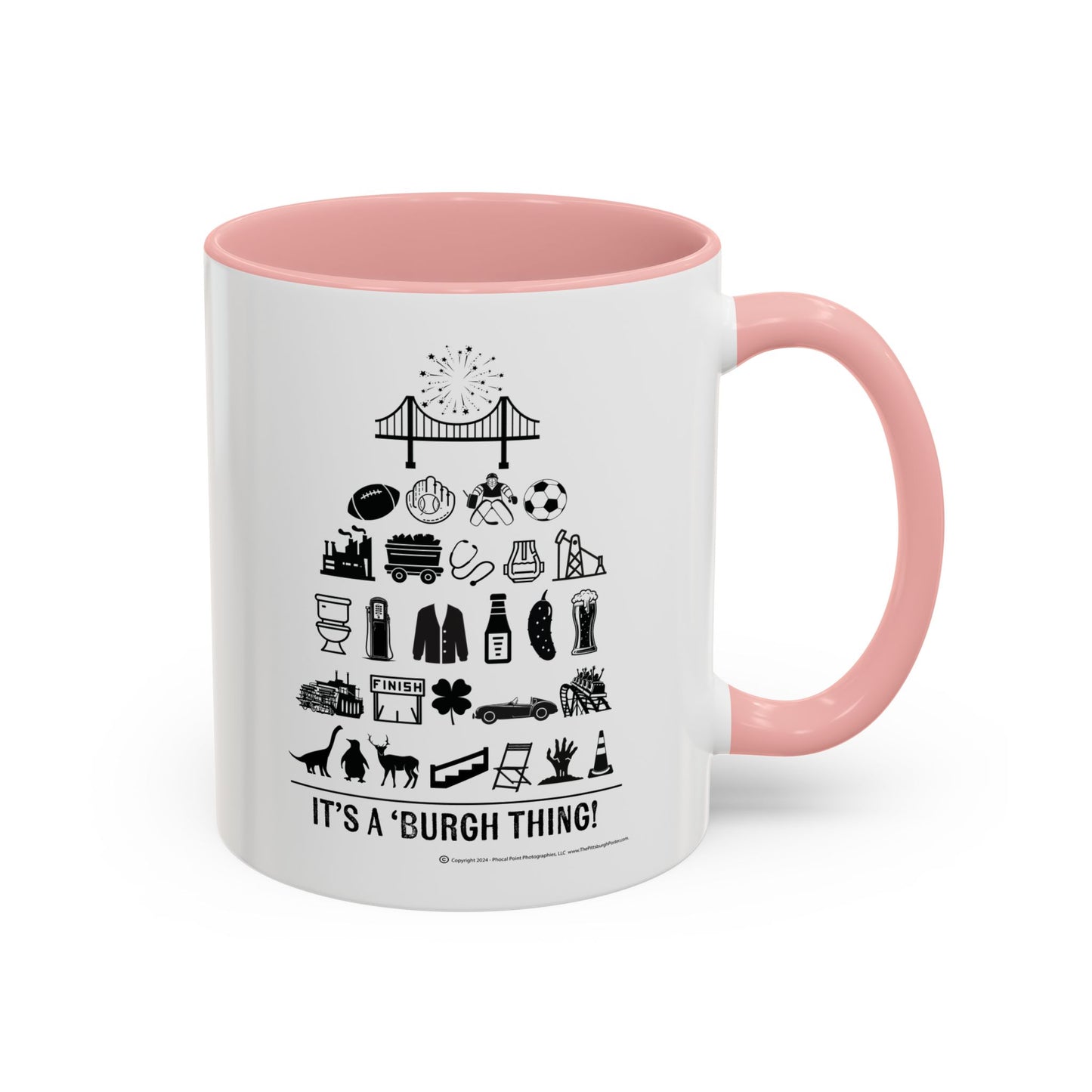 Pittsburgh Poster Coffee Mug - 11 & 15oz - Unique Gift for Pittsburgh Lovers