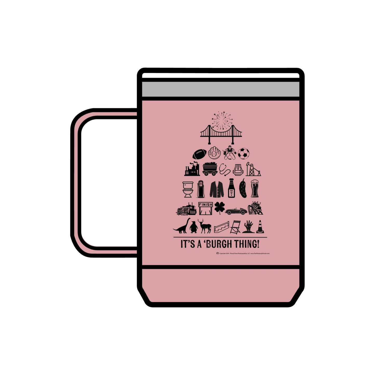 Pittsburgh Poster - 15oz Coffee Mug