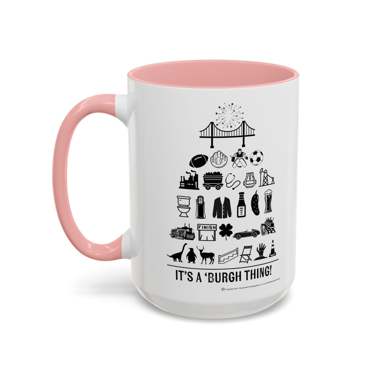 Pittsburgh Poster Coffee Mug - 11 & 15oz - Unique Gift for Pittsburgh Lovers