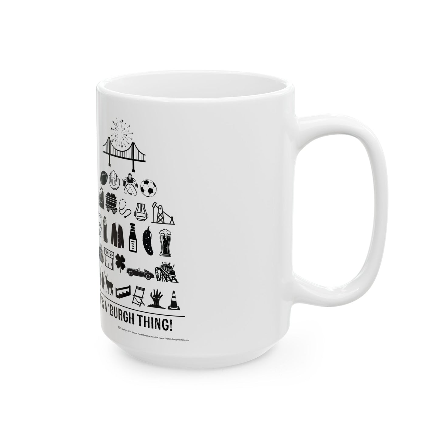 Pittsburgh Poster - Ceramic Mug - Perfect Gift for City Lovers and Coffee Enthusiasts!