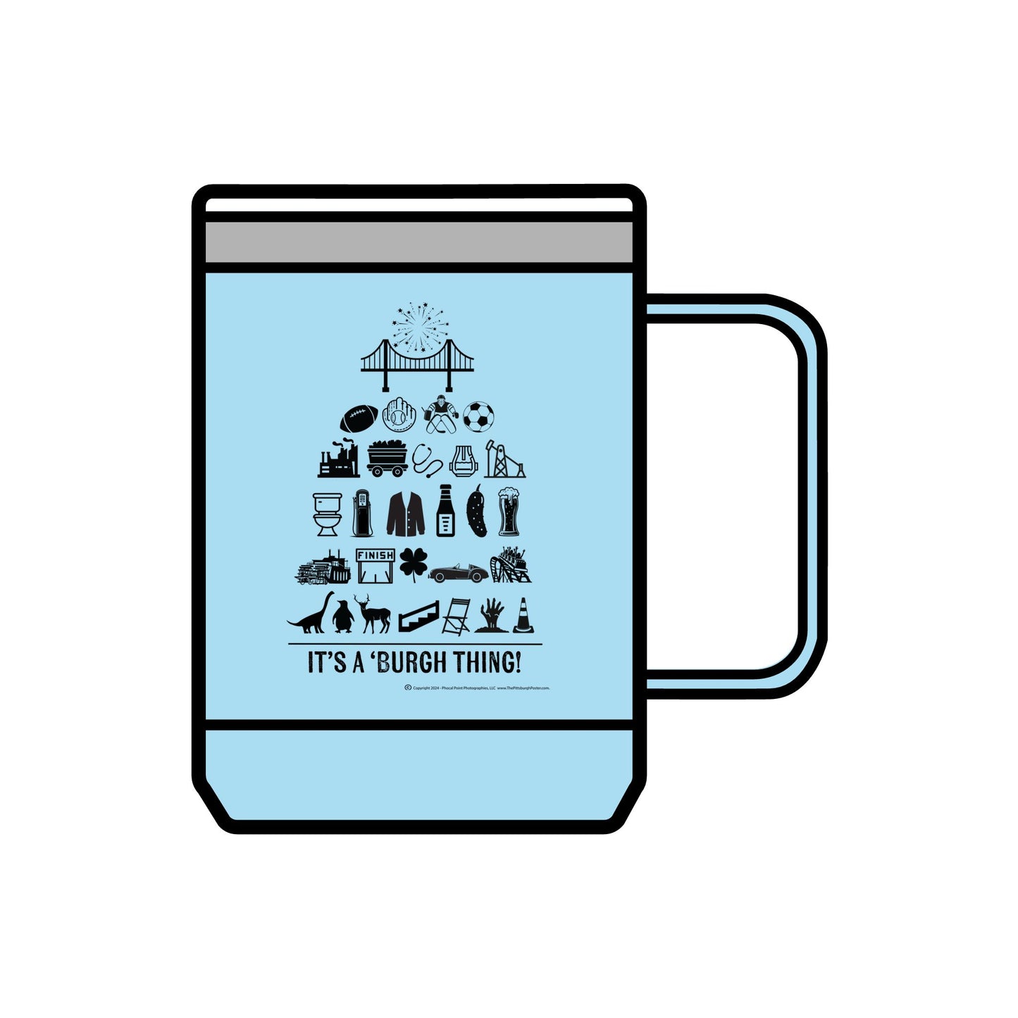 Pittsburgh Poster - 15oz Coffee Mug