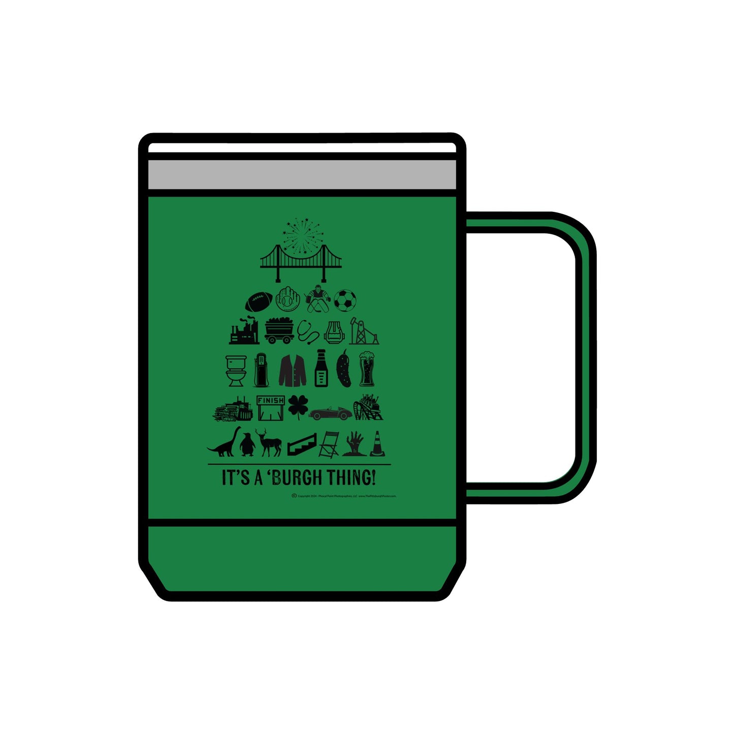 Pittsburgh Poster - 15oz Coffee Mug