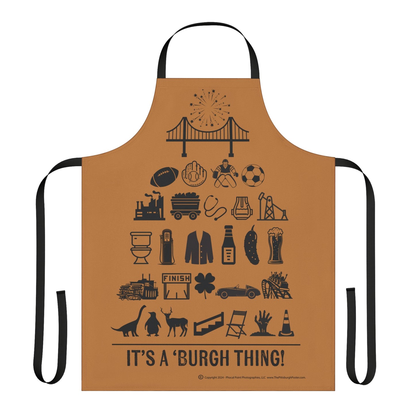 Pittsburgh Poster Apron – Perfect for Cooking and Grilling Enthusiasts!