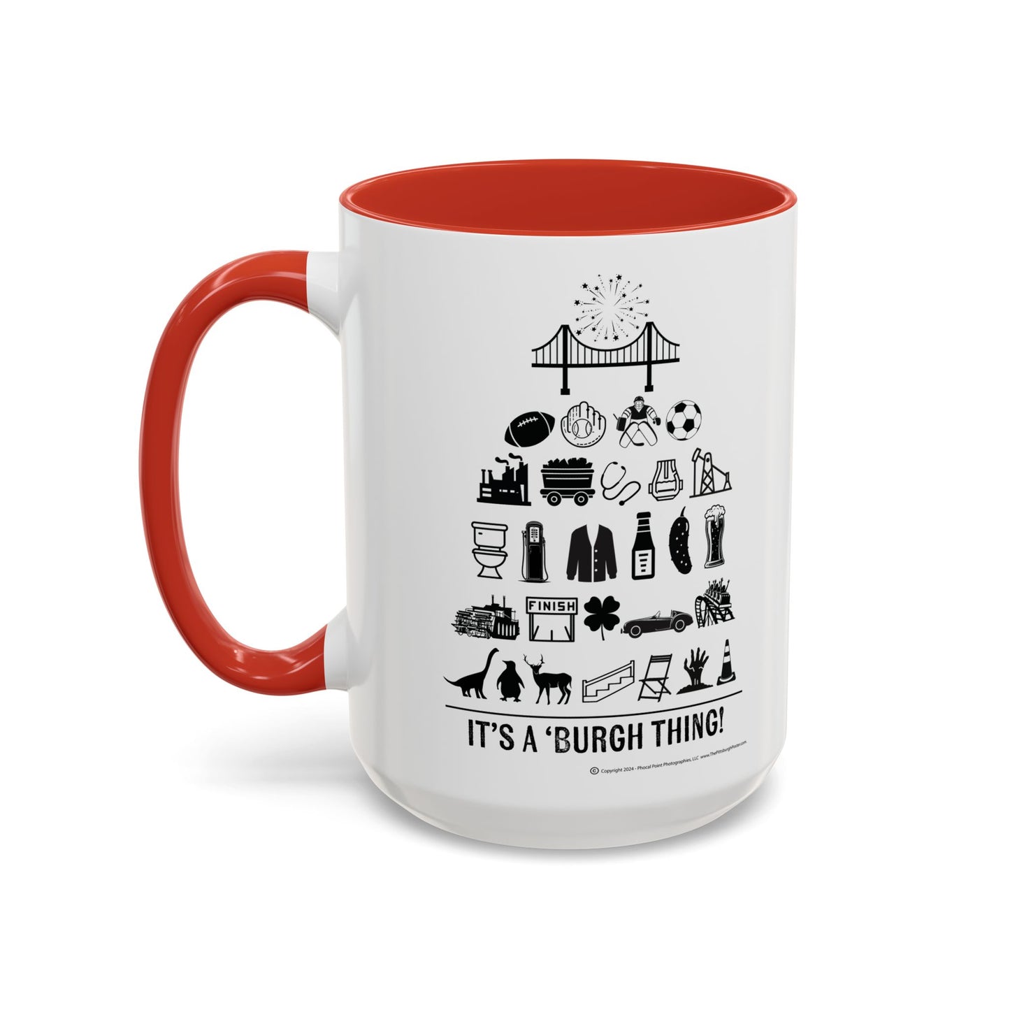 Pittsburgh Poster Coffee Mug - 11 & 15oz - Unique Gift for Pittsburgh Lovers