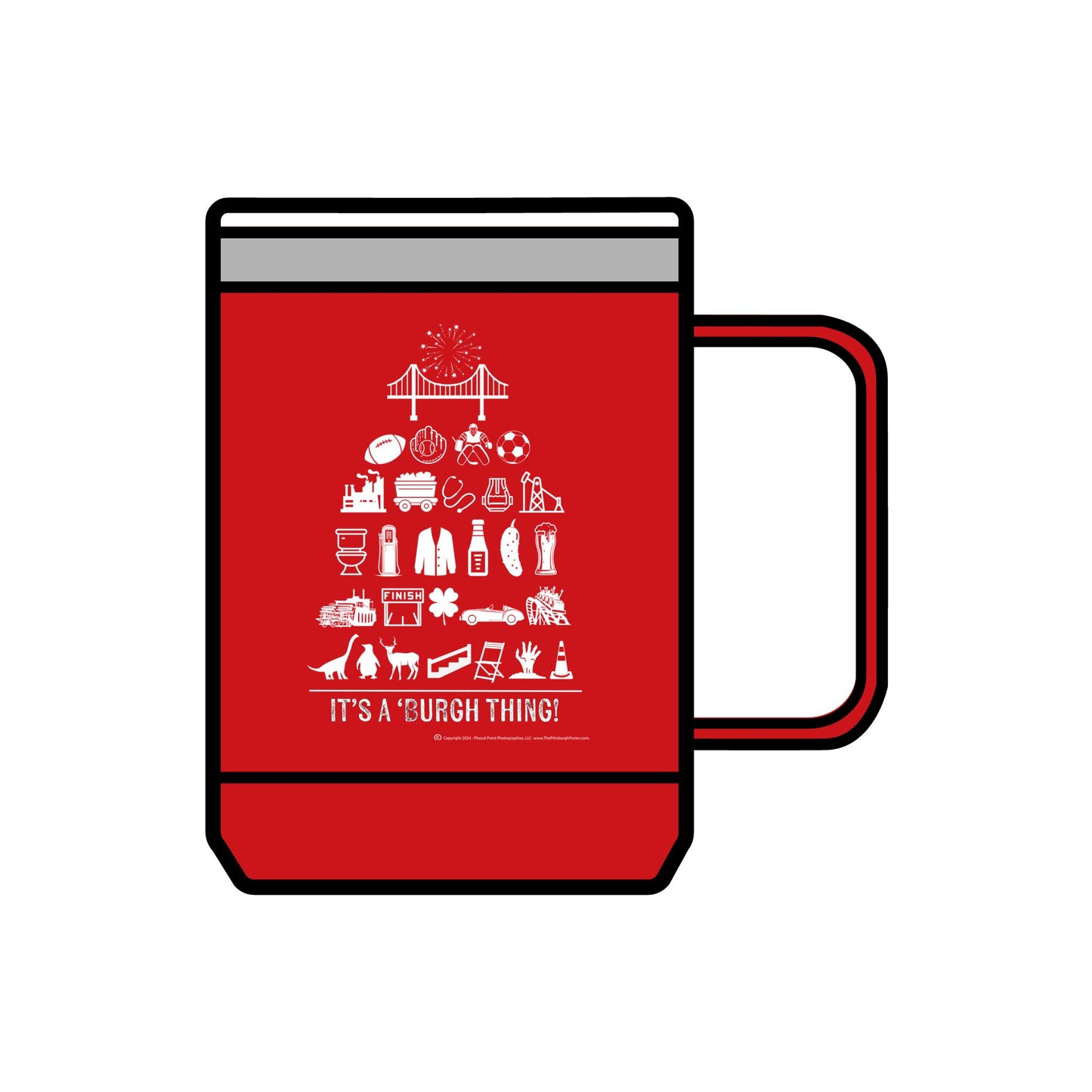 Pittsburgh Poster - 15oz Coffee Mug