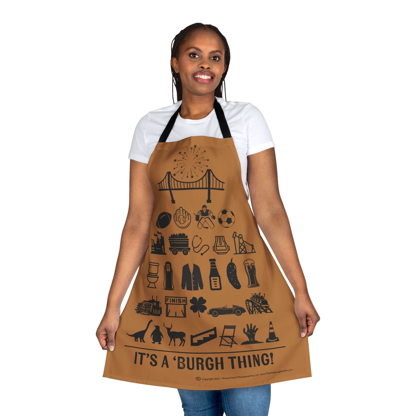 Pittsburgh Poster Apron – Perfect for Cooking and Grilling Enthusiasts!