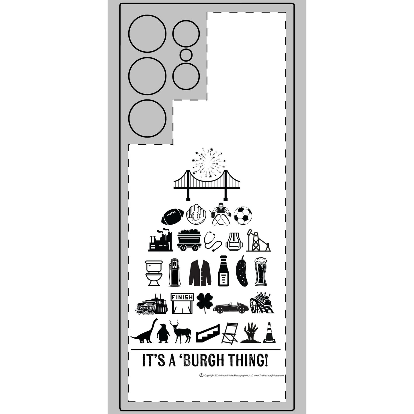 Pittsburgh Poster - Phone Skin