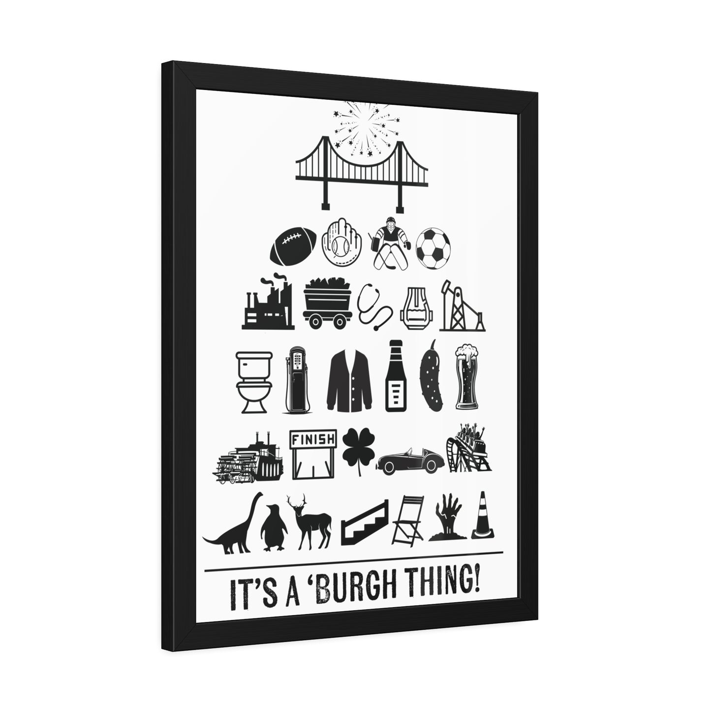 Pittsburgh Poster -Themed Framed Poster