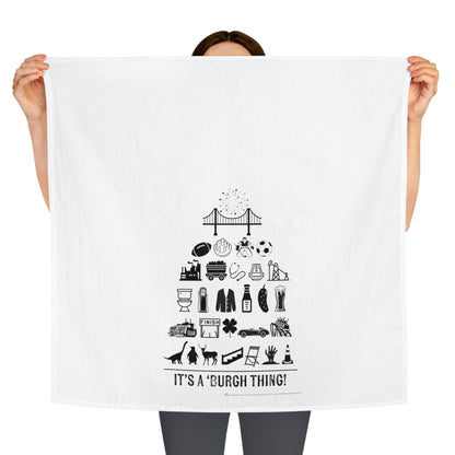 Pittsburgh Poster Tea Towel - Fun Pittsburgh Kitchen Decor for Local Enthusiasts