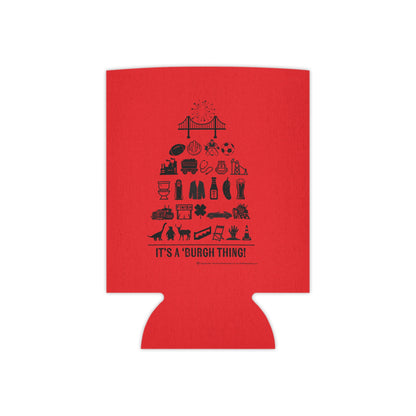 Pittsburgh Poster Can Cooler/Koozie - Red  - "It's A 'Burgh Thing!"