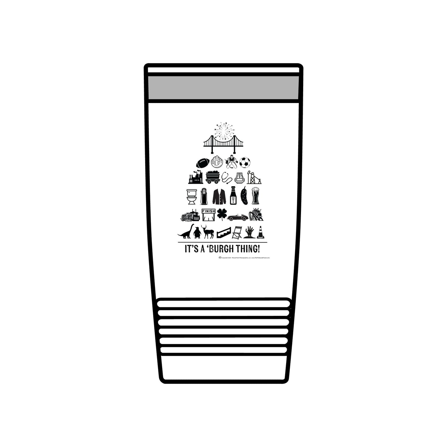 Pittsburgh Poster - Insulated 20oz Tumbler