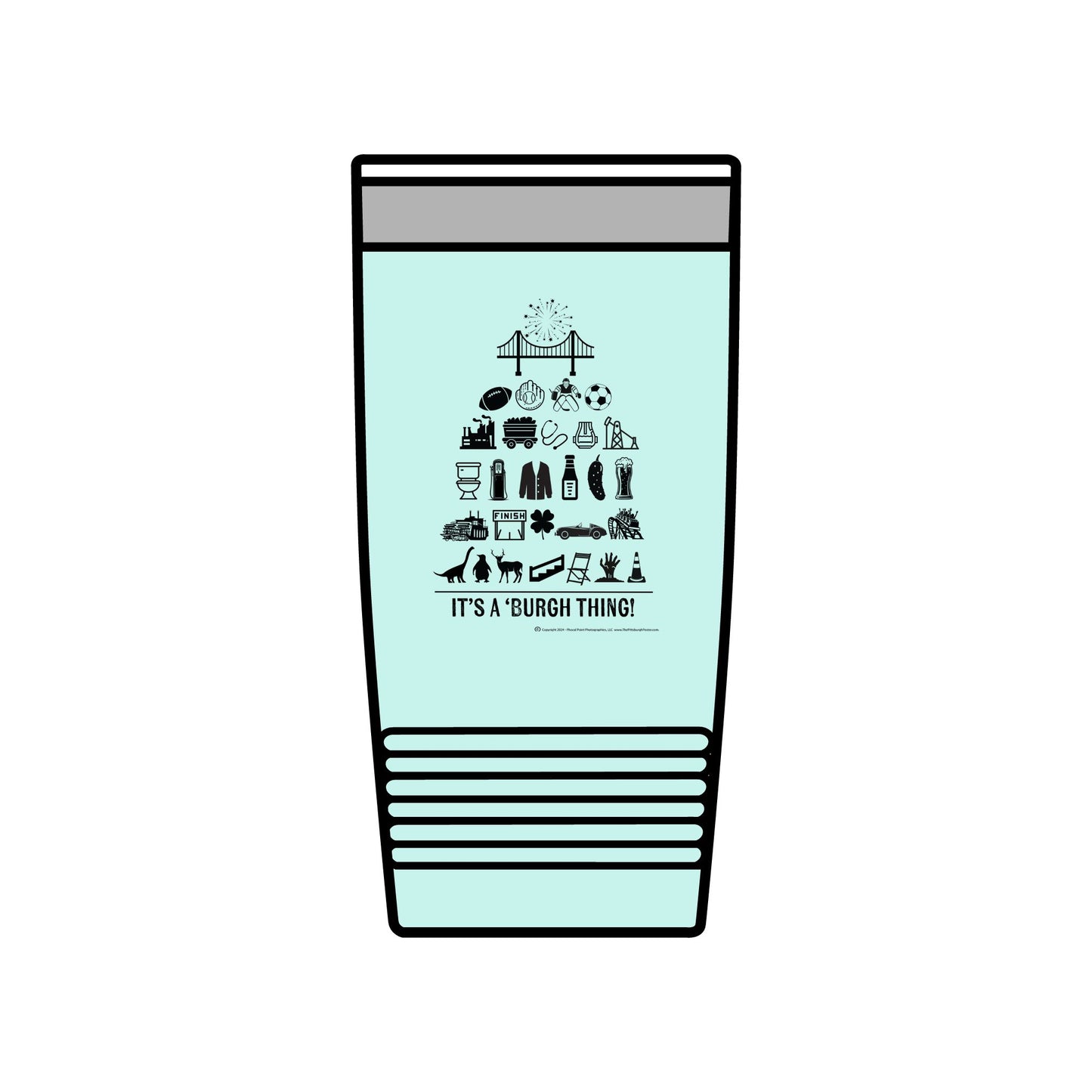 Pittsburgh Poster - Insulated 20oz Tumbler