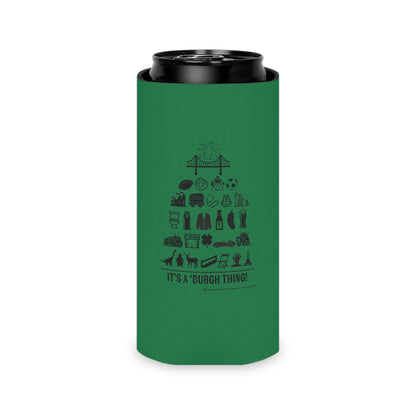 Pittsburgh Poster Can Cooler/Koozie - Green